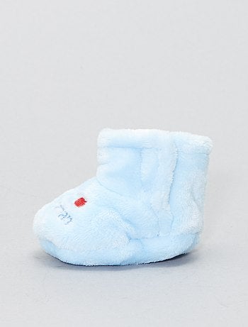 Pantufas subidas em malha pelúcia - Kiabi