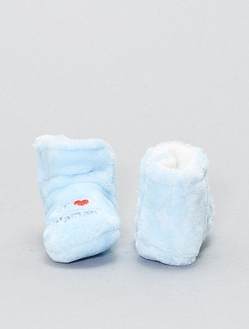 Pantufas subidas em malha pelúcia - Kiabi
