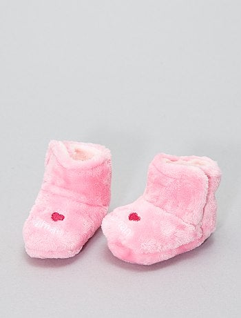 Pantufas subidas em malha pelúcia - Kiabi