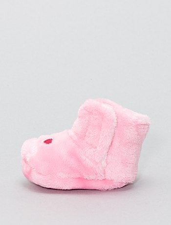 Pantufas subidas em malha pelúcia - Kiabi