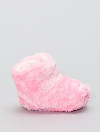 Pantufas subidas em malha pelúcia - Kiabi