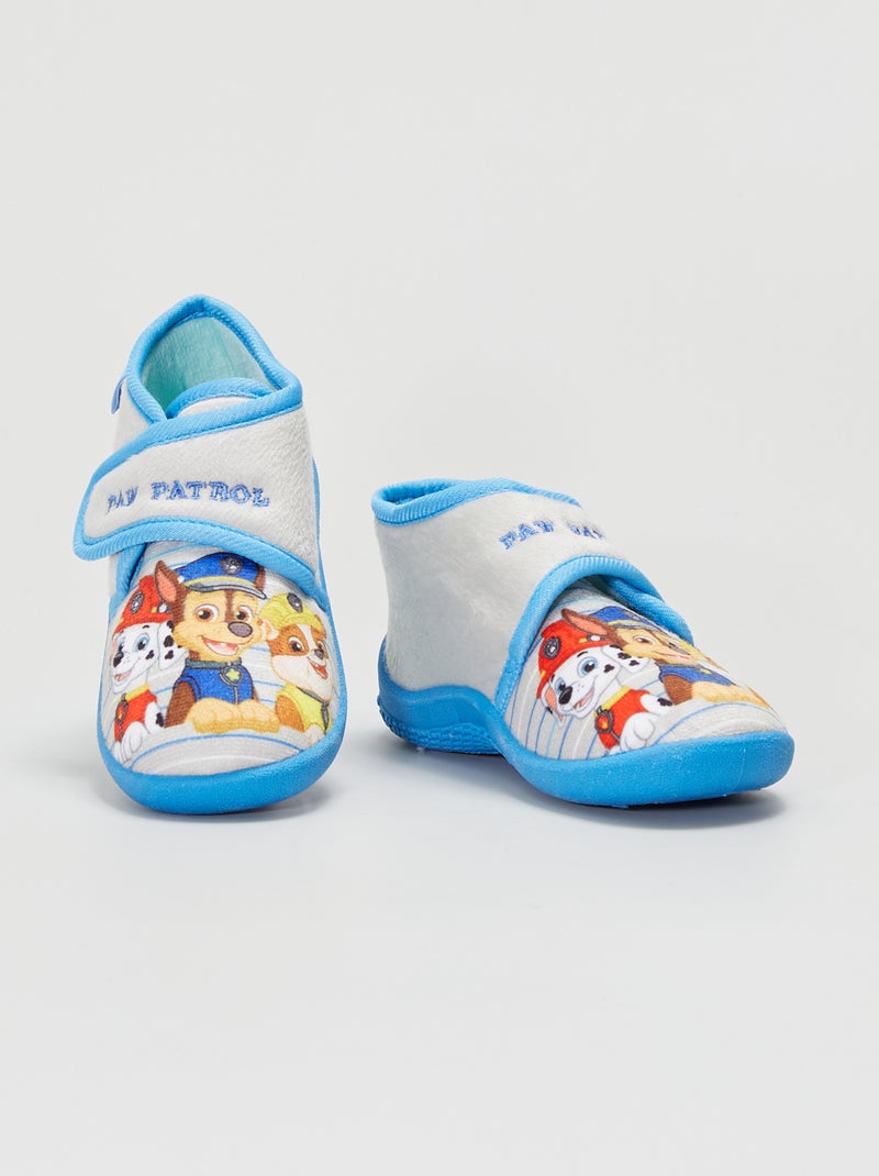 Pantufas subidas em ratina suave Azul - Kiabi