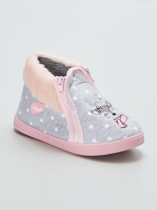 Pantufas subidas estampadas - Kiabi