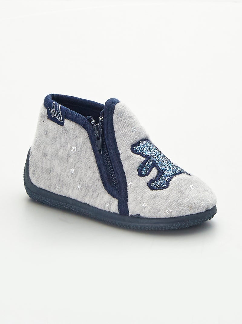 Pantufas subidas 'Lulu Castagnette' CINZA - Kiabi