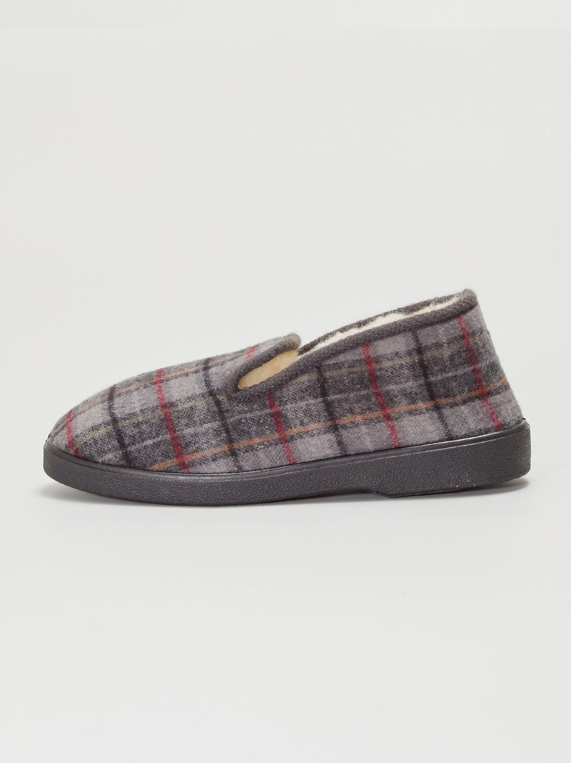Pantufas tartã Cinza - Kiabi