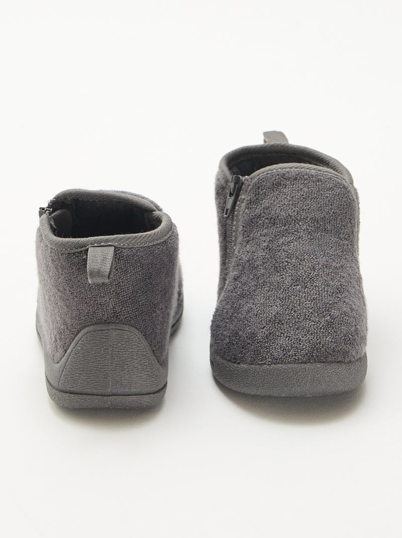 Pantufas tipo bota Cinza - Kiabi