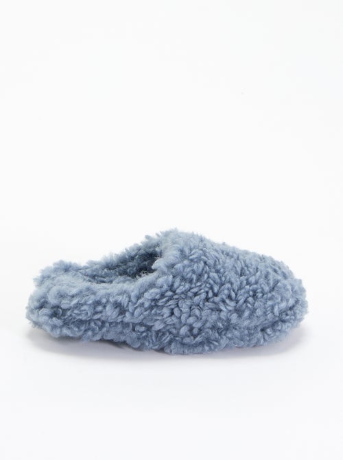 Pantufas tipo bota com efeito pele de carneiro - Kiabi