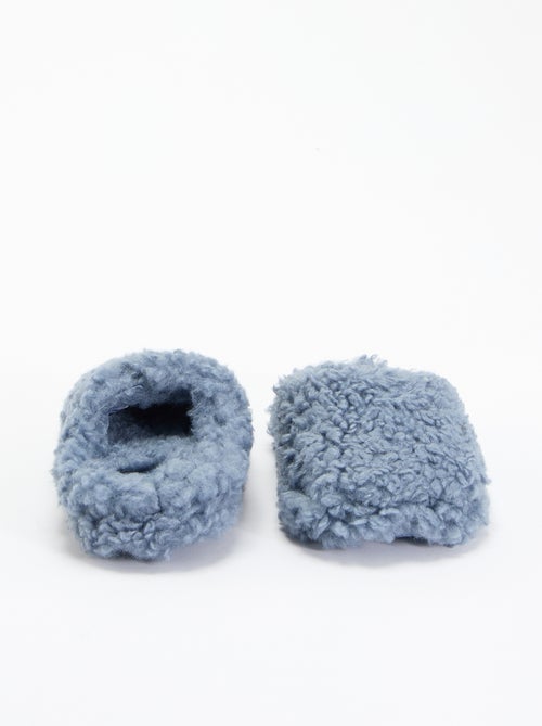Pantufas tipo bota com efeito pele de carneiro - Kiabi