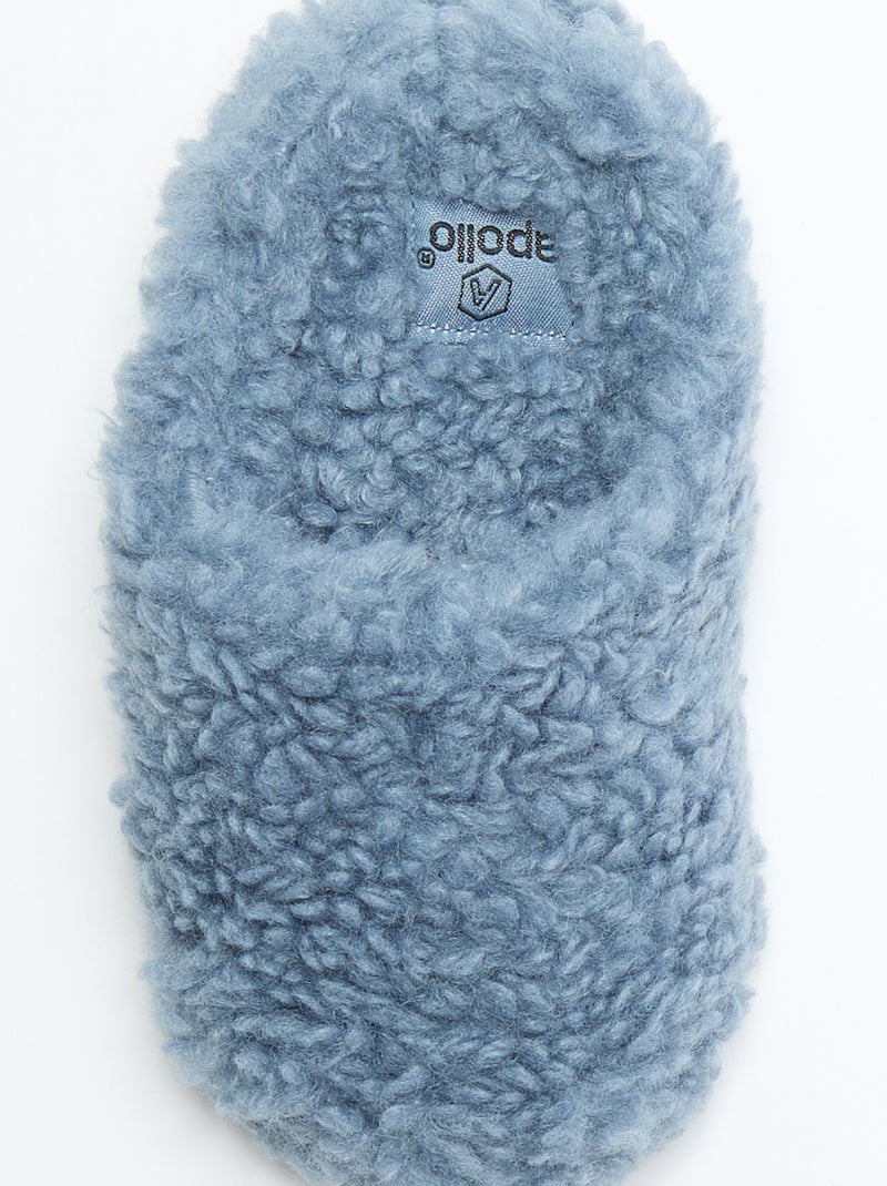 Pantufas tipo bota com efeito pele de carneiro Cinza - Kiabi