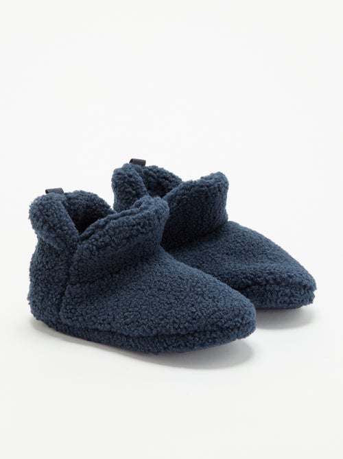 Pantufas tipo bota com efeito pele de carneiro - Kiabi