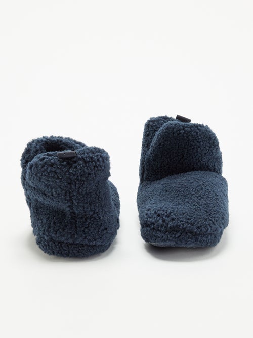 Pantufas tipo bota com efeito pele de carneiro - Kiabi