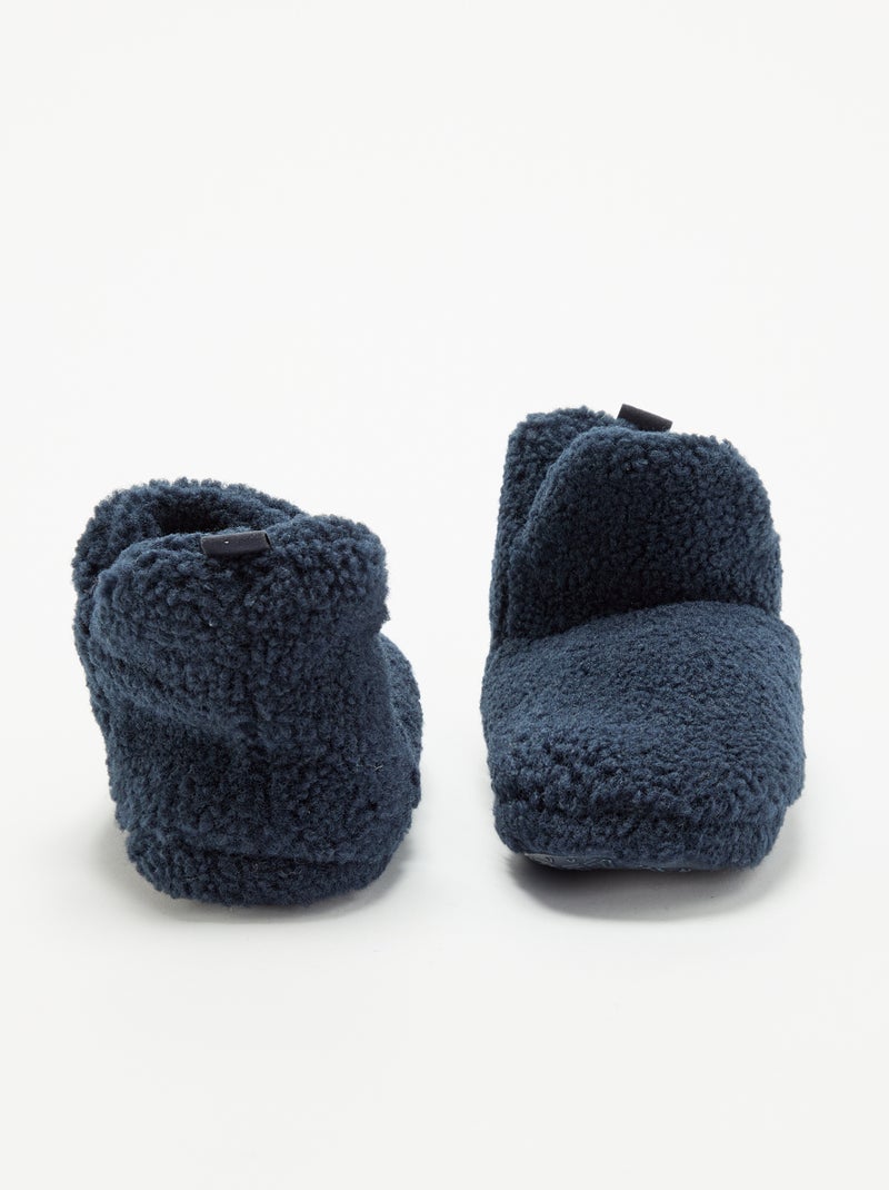 Pantufas tipo bota com efeito pele de carneiro Preto - Kiabi