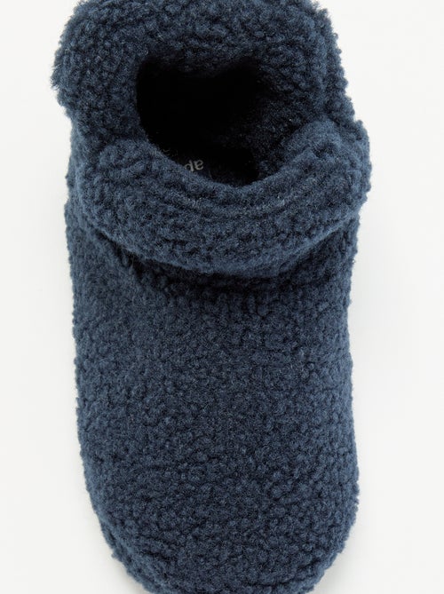 Pantufas tipo bota com efeito pele de carneiro - Kiabi