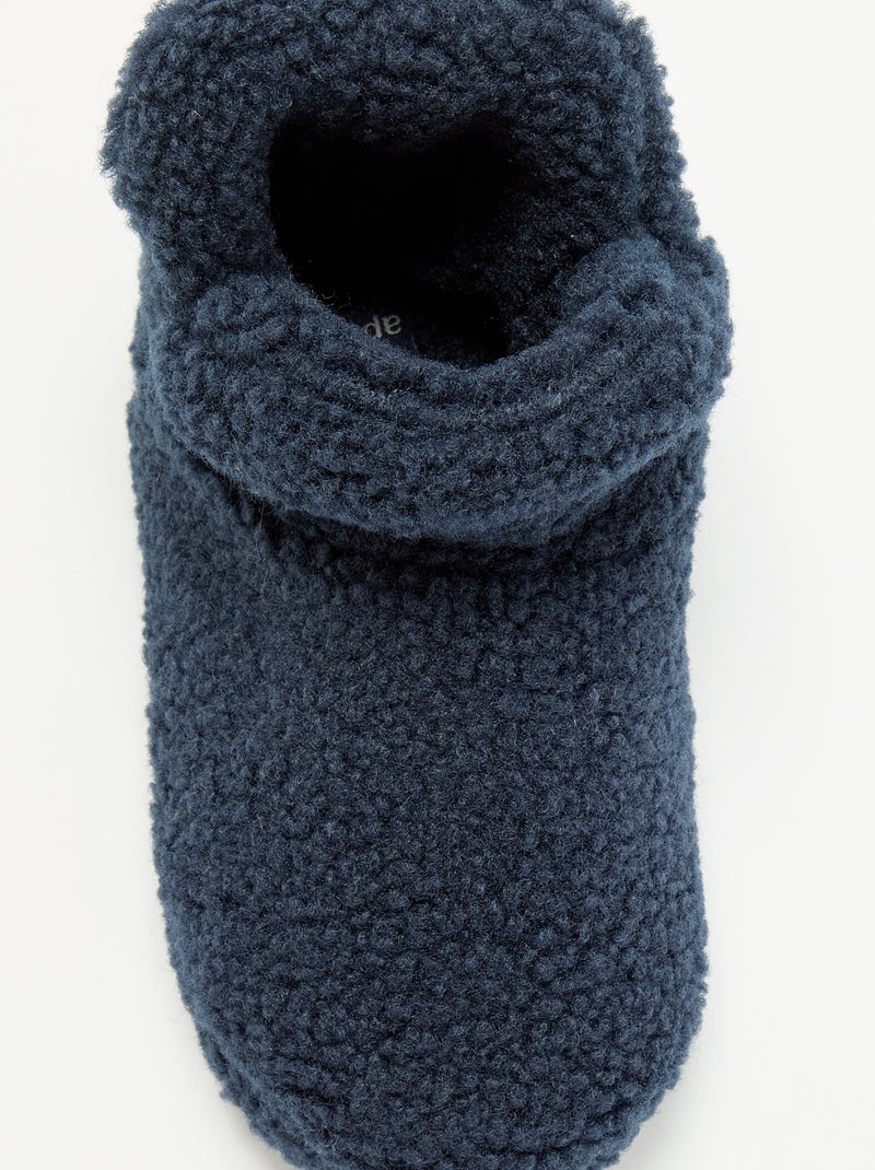 Pantufas tipo bota com efeito pele de carneiro Preto - Kiabi