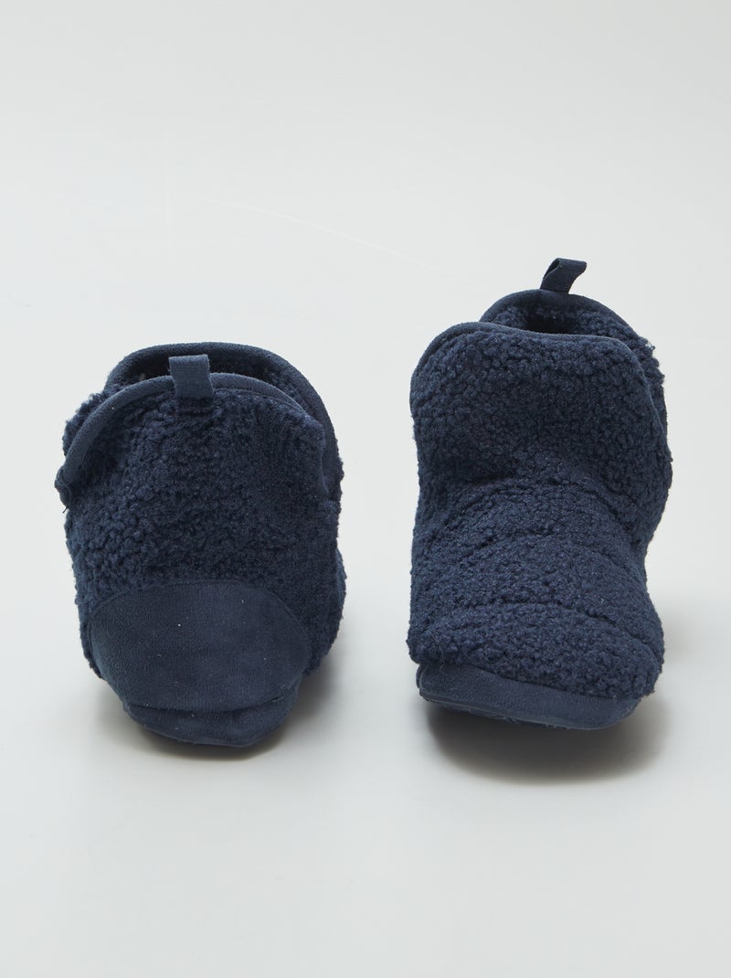 Pantufas tipo bota efeito lã de carneiro Preto - Kiabi