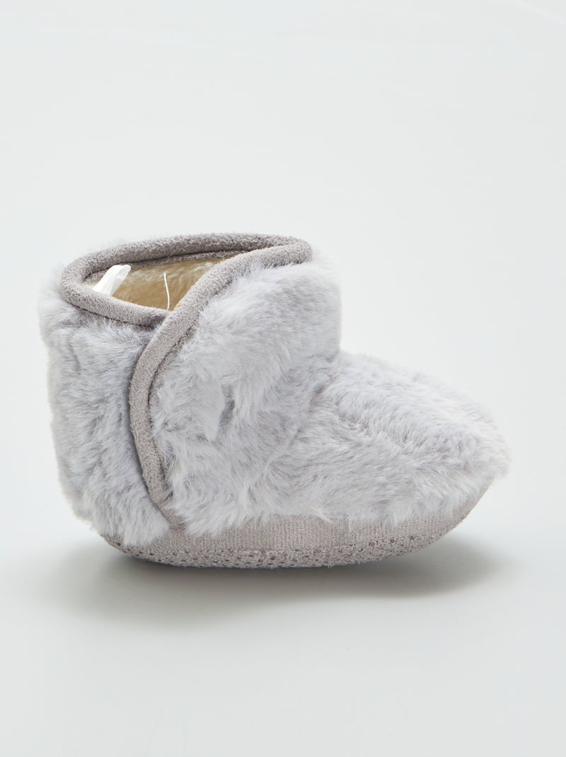 Pantufas tipo bota forradas CINZA - Kiabi