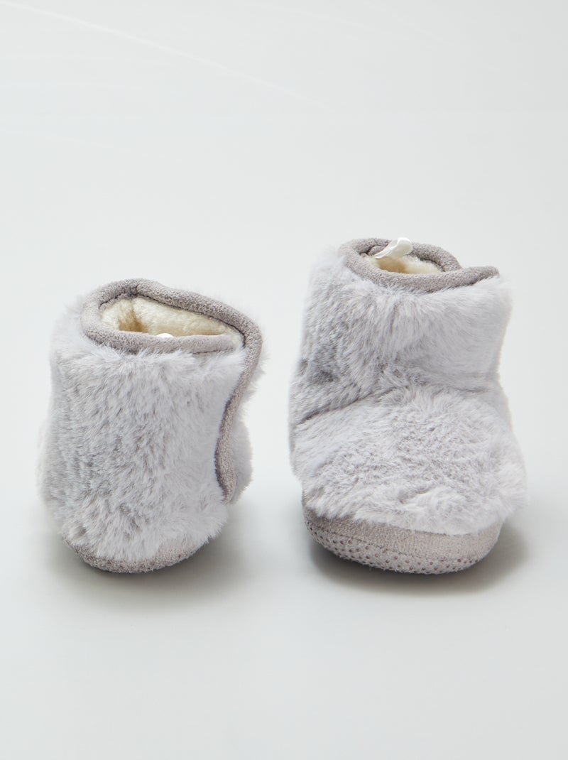 Pantufas tipo bota forradas CINZA - Kiabi