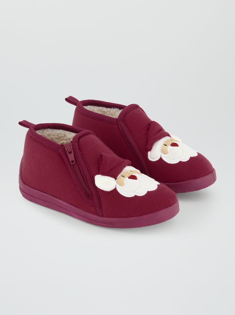 Pantufas tipo bota 'Pai Natal' VERMELHO - Kiabi