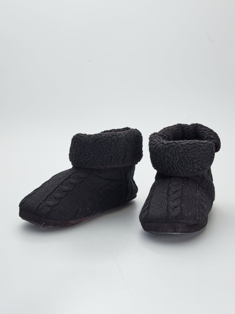 Pantufas tipo bota Preto - Kiabi