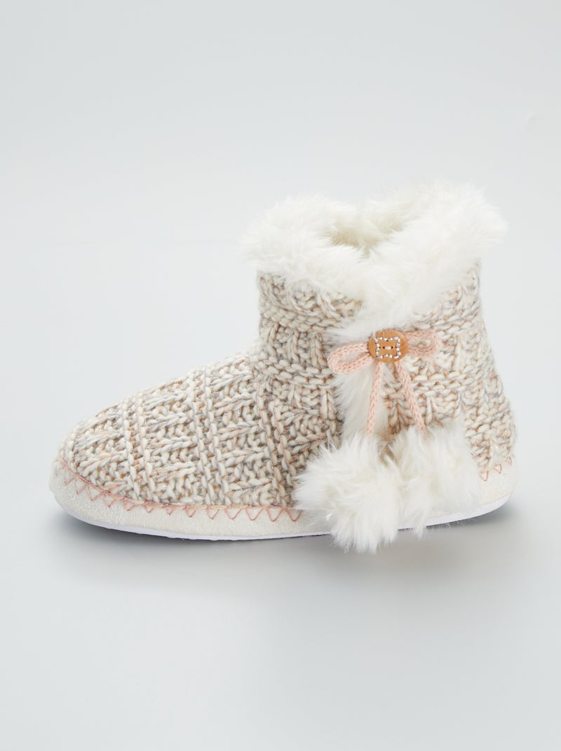 Pantufas tipo bota Rosa - Kiabi