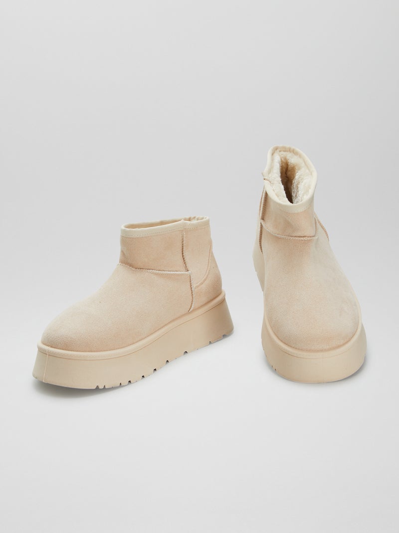 Pantufas tipo botas BEGE - Kiabi