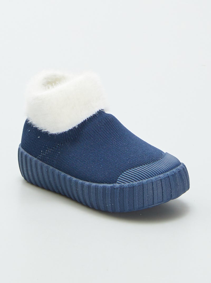 Pantufas tipo botas forradas AZUL - Kiabi