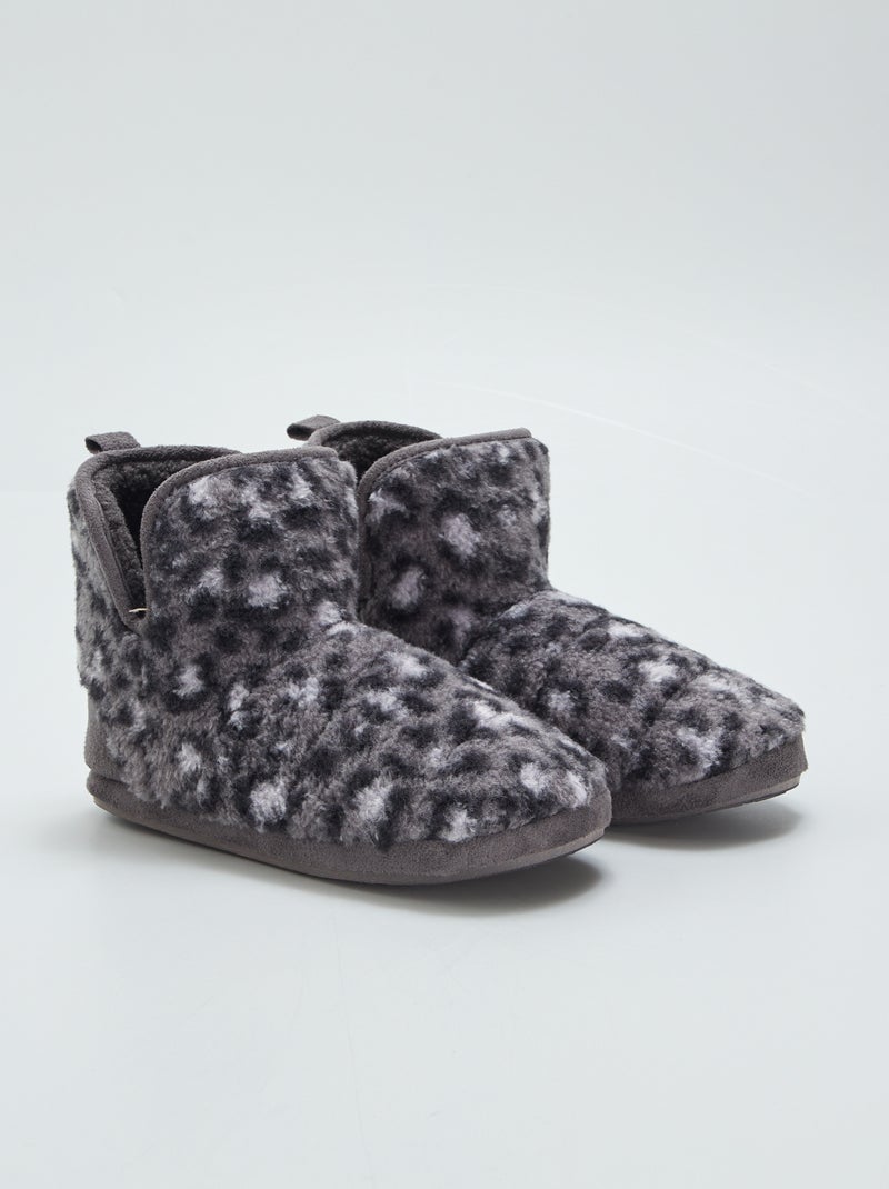 Pantufas tipo botas Preto - Kiabi