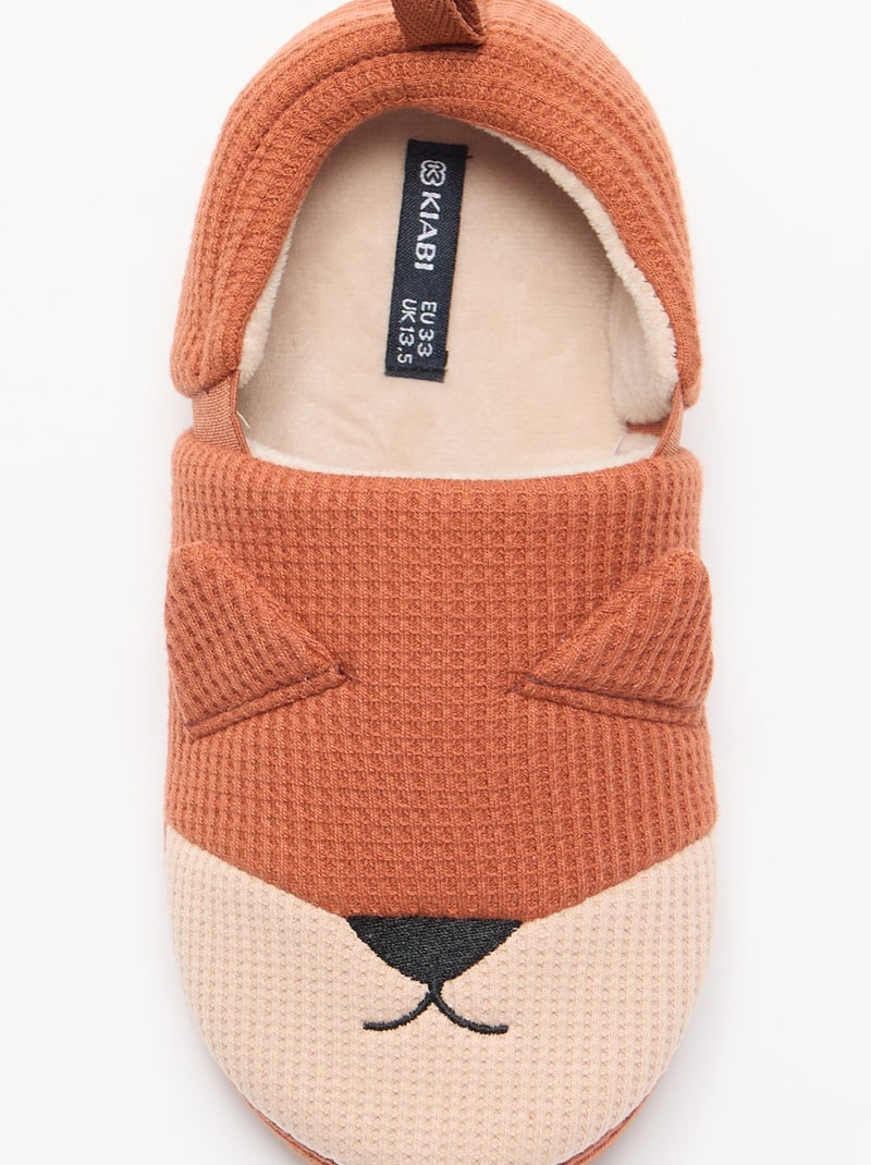 Pantufas tipo charentaise Laranja - Kiabi