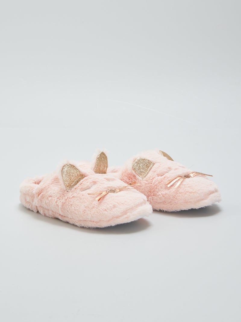 Pantufas tipo chinelas com estampado 'animal' ROSA - Kiabi