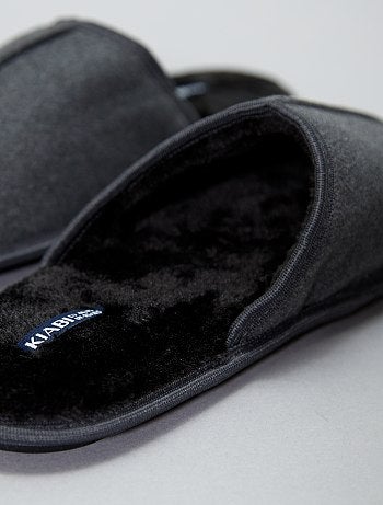 Pantufas tipo chinelas de camurça - Kiabi