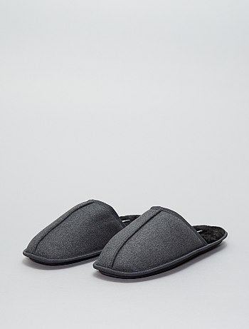 Pantufas tipo chinelas de camurça - Kiabi