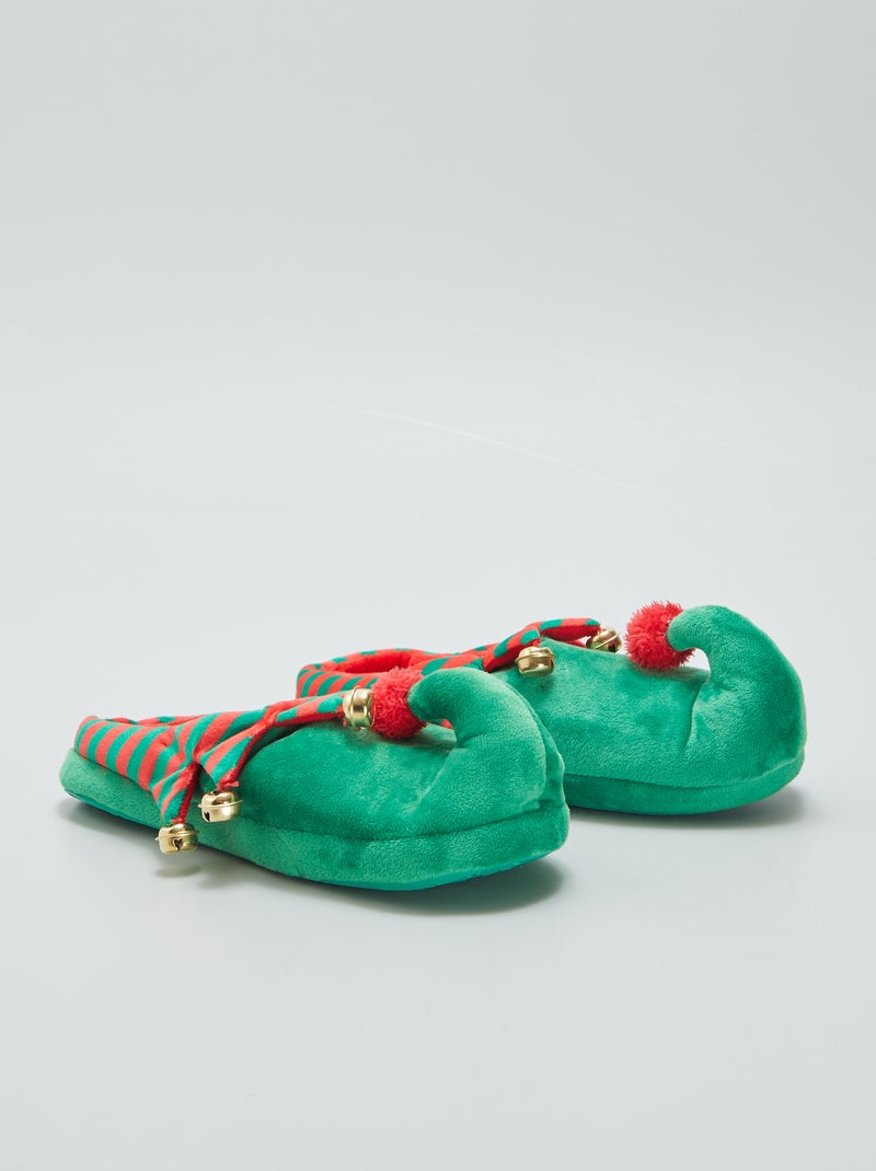 Pantufas tipo chinelas de Natal VERDE - Kiabi