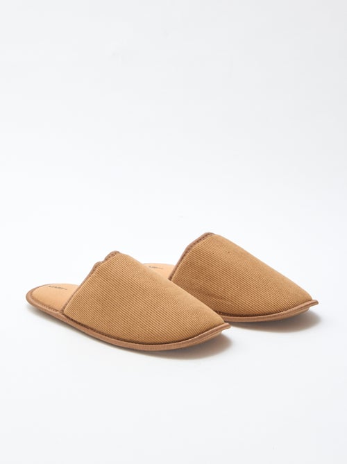Pantufas tipo chinelas de veludo - Kiabi