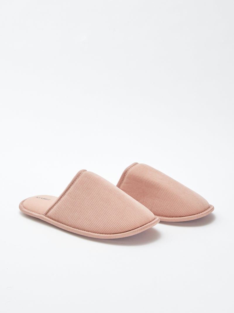 Pantufas tipo chinelas de veludo Rosa - Kiabi