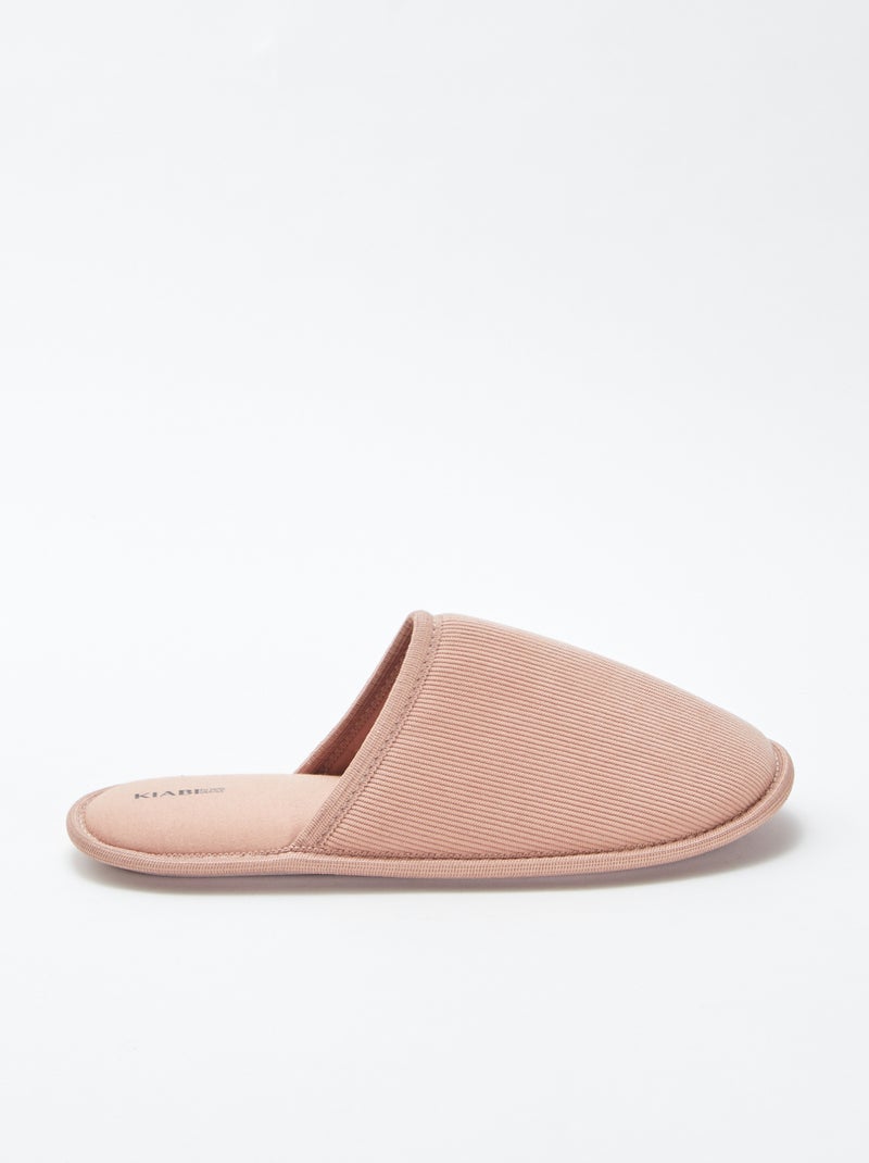Pantufas tipo chinelas de veludo Rosa - Kiabi