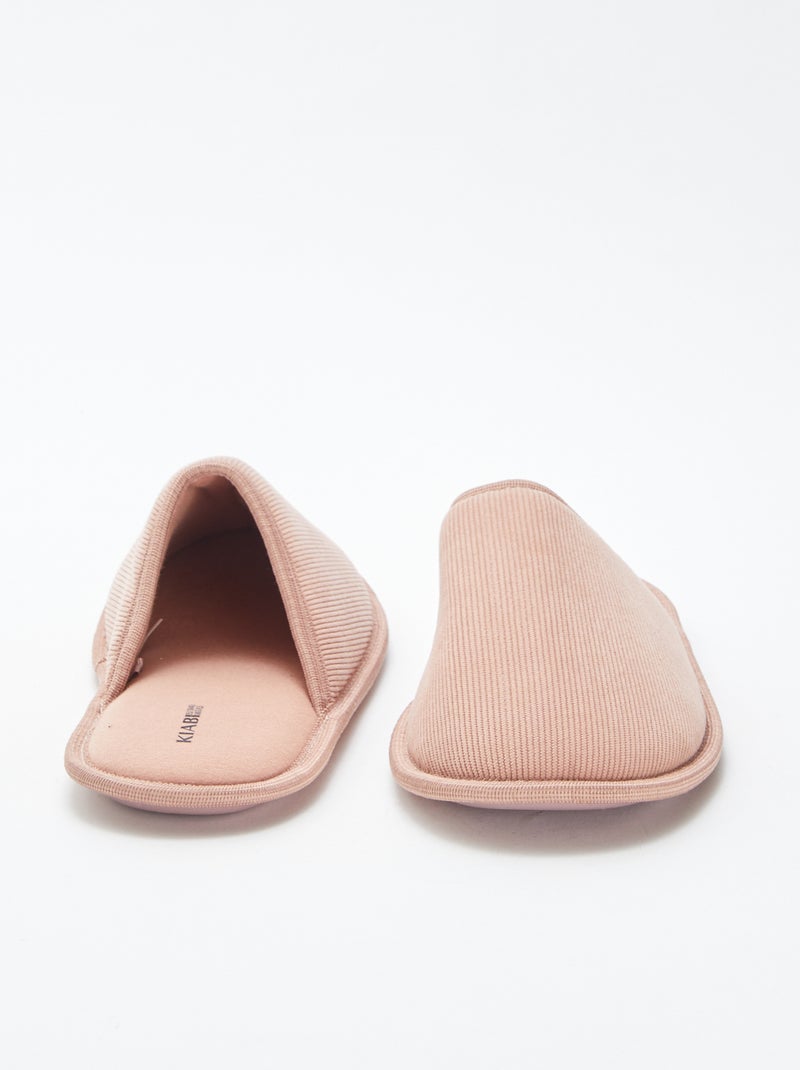 Pantufas tipo chinelas de veludo Rosa - Kiabi