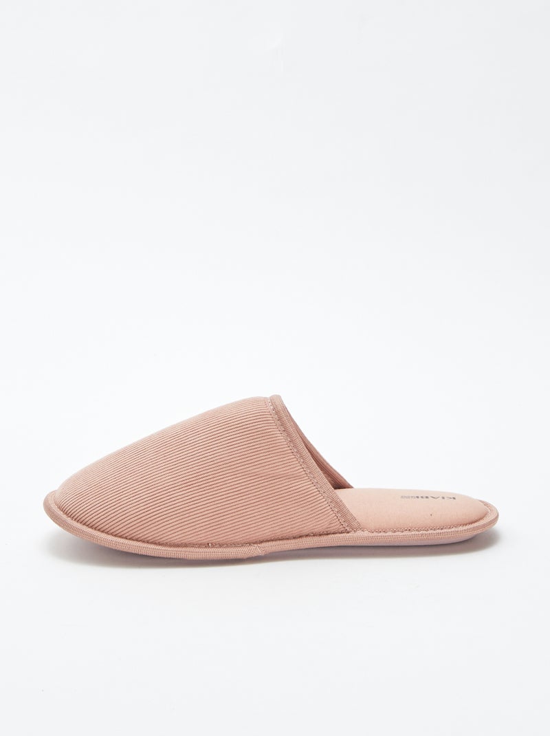 Pantufas tipo chinelas de veludo Rosa - Kiabi