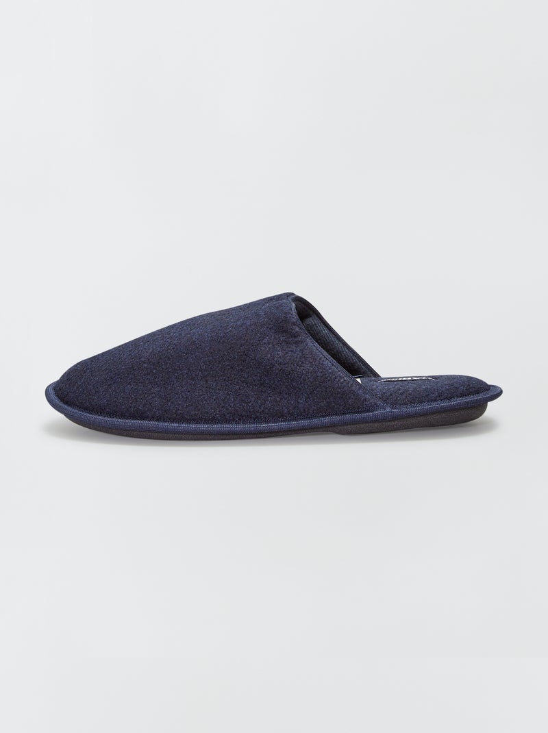 Pantufas tipo chinelas em feltro Azul Marinho - Kiabi
