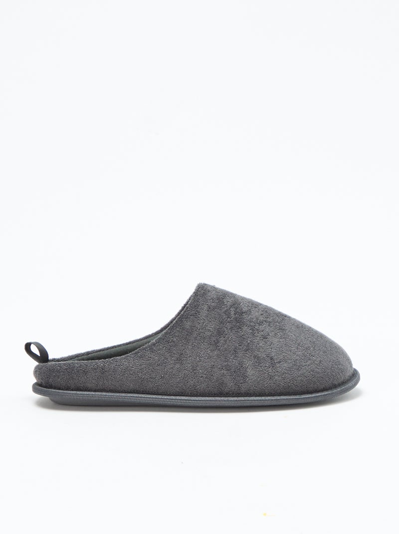 Pantufas tipo chinelas em malha borboto Cinza - Kiabi