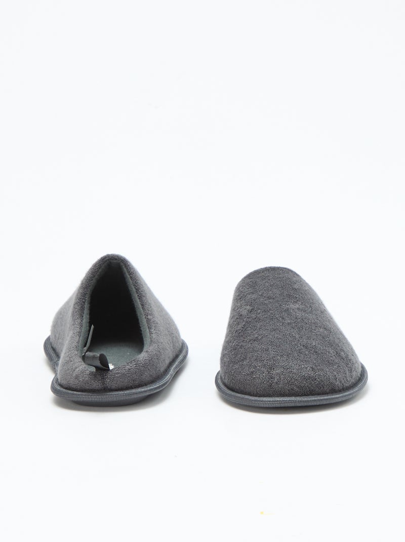 Pantufas tipo chinelas em malha borboto Cinza - Kiabi