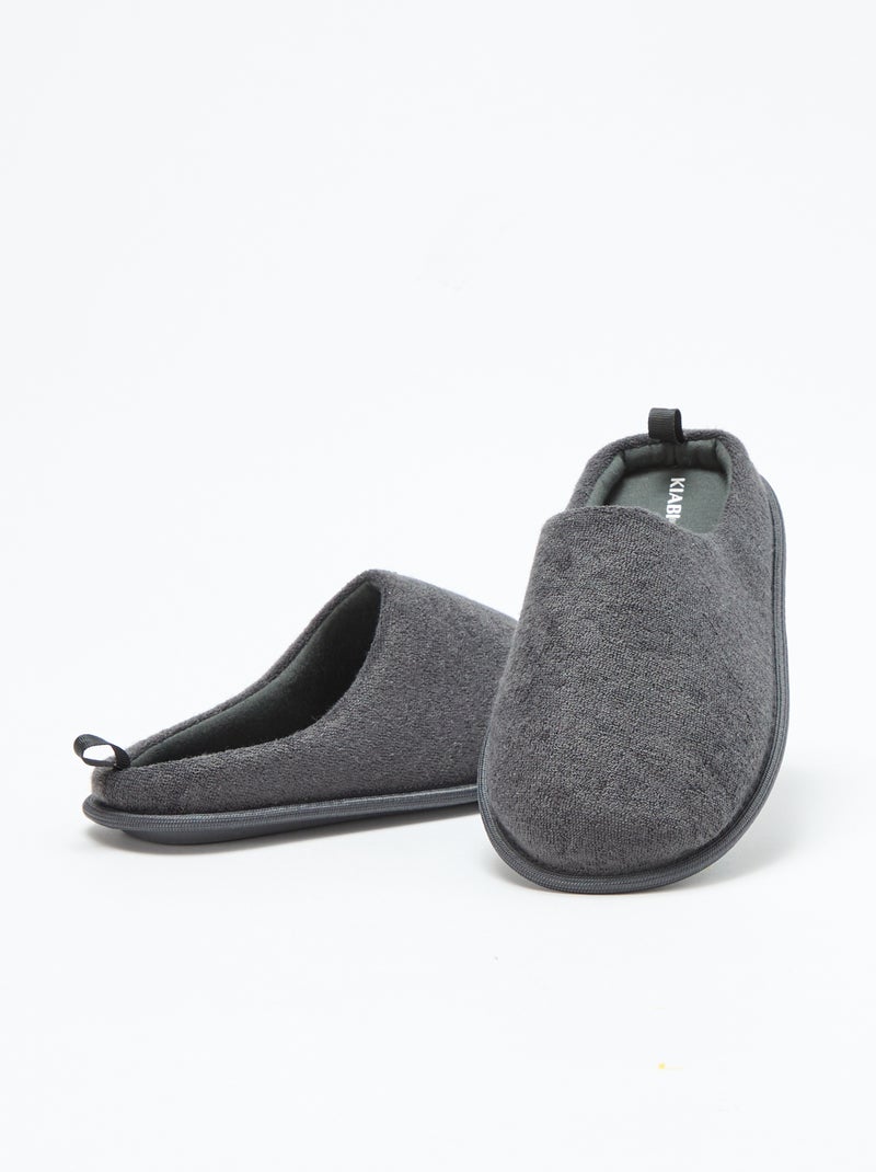 Pantufas tipo chinelas em malha borboto Cinza - Kiabi
