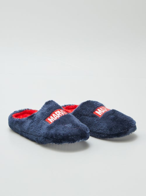 Pantufas tipo chinelas em malha de peluche 'Marvel' - Kiabi