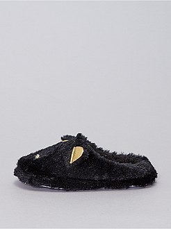 Pantufas tipo chinelas em malha peluche - Kiabi