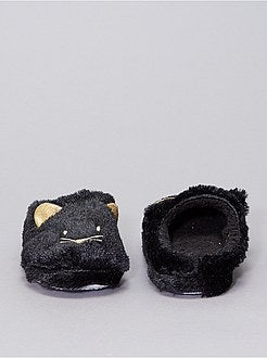 Pantufas tipo chinelas em malha peluche - Kiabi