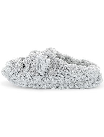 Pantufas tipo chinelas em sherpa - Kiabi