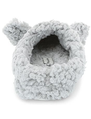 Pantufas tipo chinelas em sherpa - Kiabi