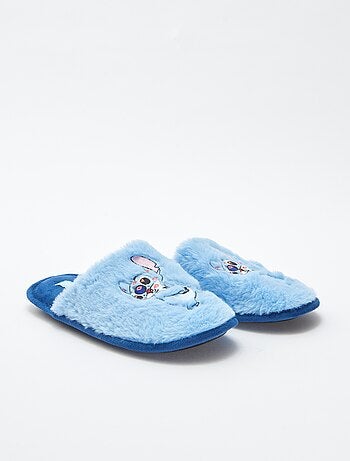 Pantufas tipo chinelas forradas 'Stitch'