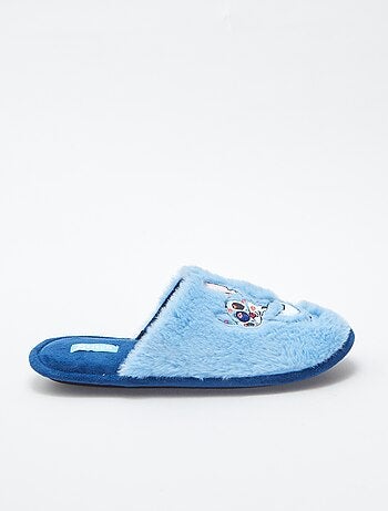 Pantufas tipo chinelas forradas 'Stitch'