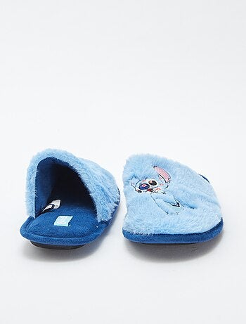 Pantufas tipo chinelas forradas 'Stitch'