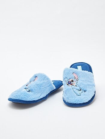 Pantufas tipo chinelas forradas 'Stitch'